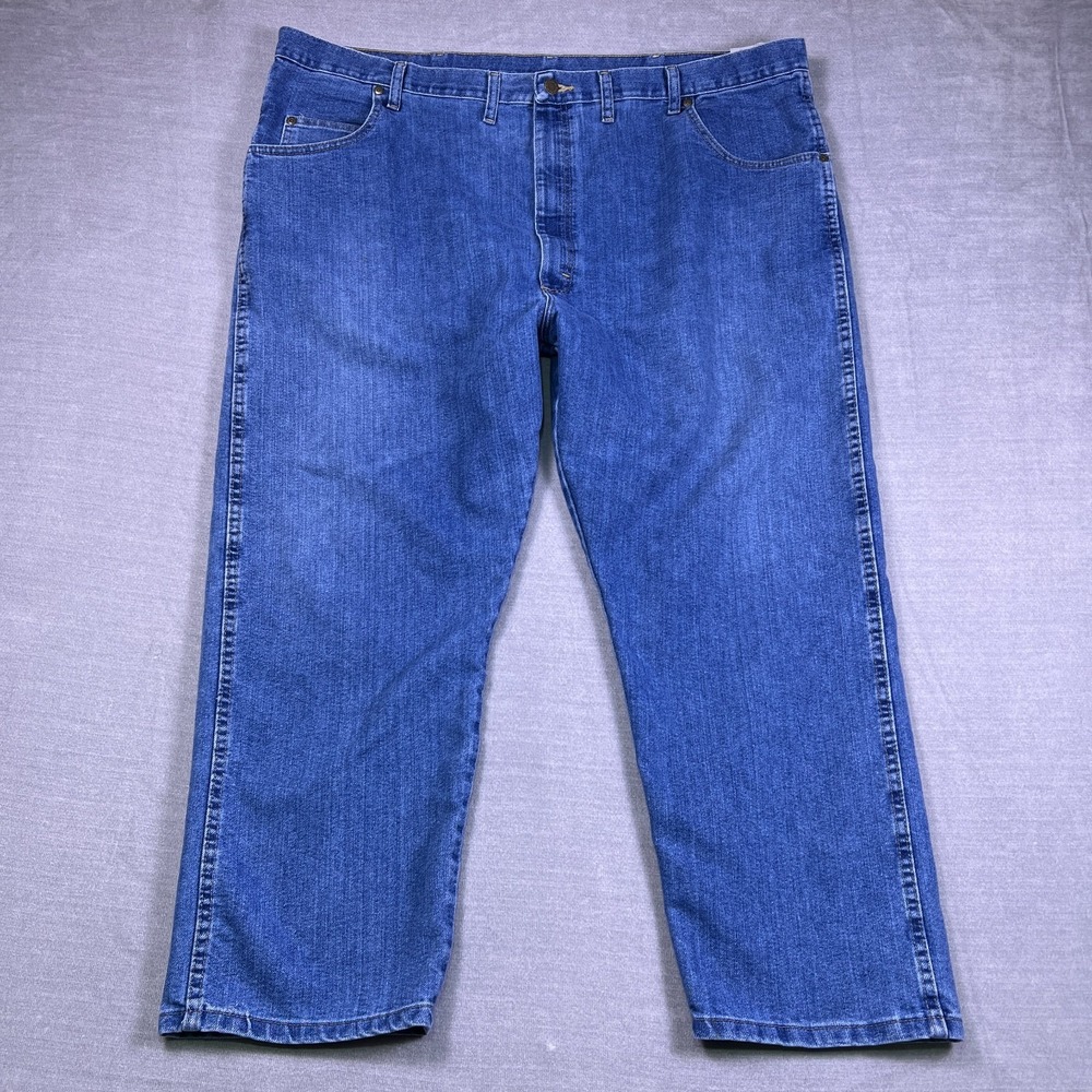 Wrangler 35005SW Comfort High Rise Straight Denim Jeans Mens 48x28 Blue